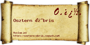 Osztern Ábris névjegykártya
